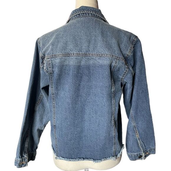 1 Sunset Lane Vintage Vibe 100% Cotton Button Down Denim Jacket (Size: Medium) - Picture 3 of 9
